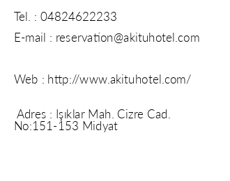 Akitu Hotel iletiim bilgileri